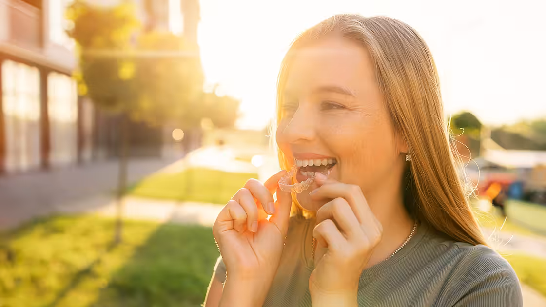 Patient with custom oral appliance