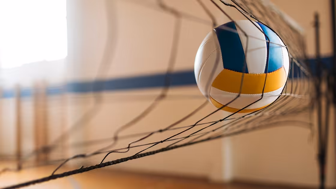 Preventing Sports Injuries - Picture of Volleyball in Net